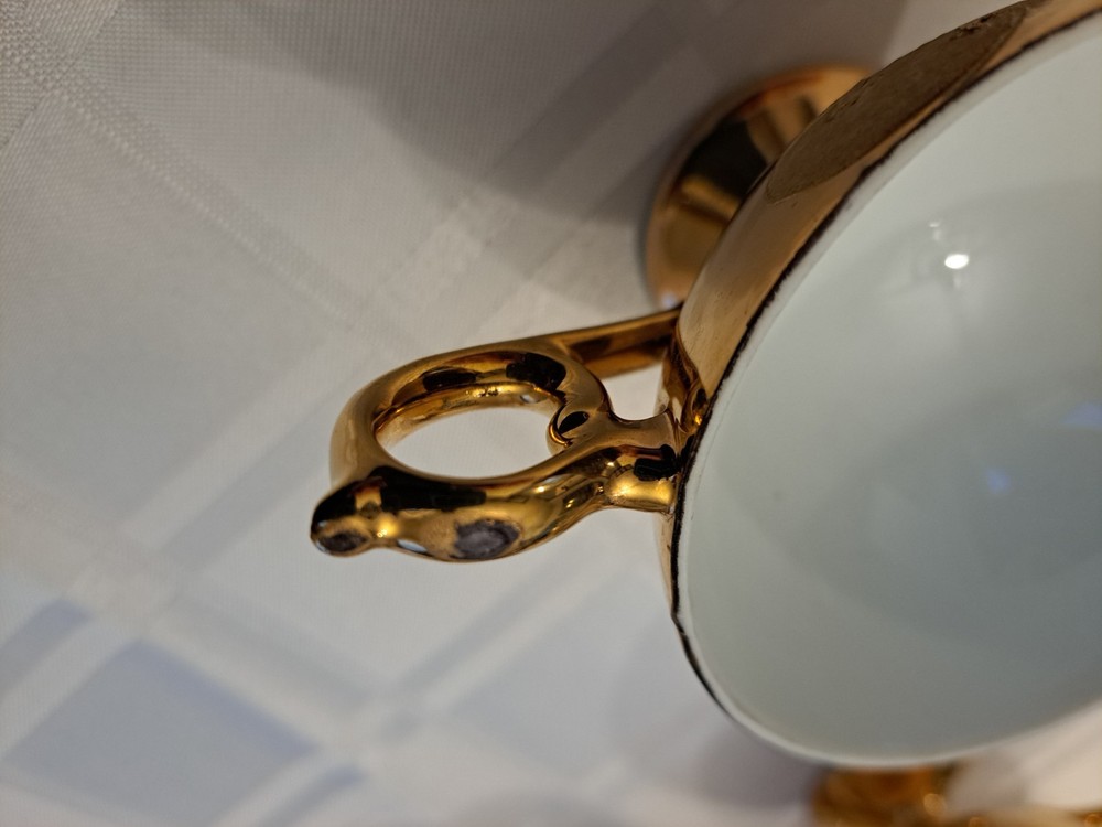 22K gold tea Cup set