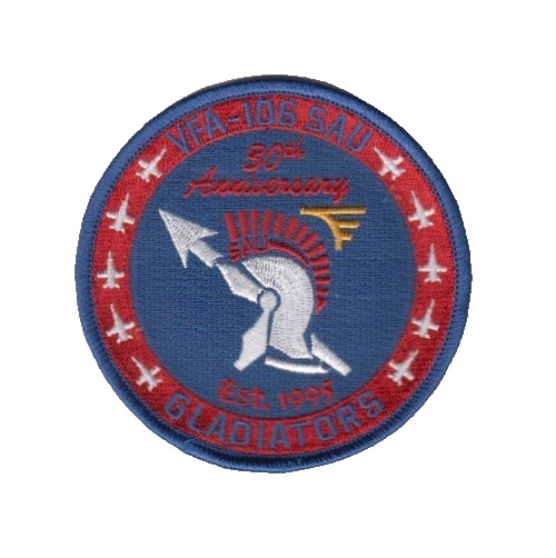 VFA-106 GLADIATORS 30th ANNIVERSARY Est. 1995 SHOULDER PATCH