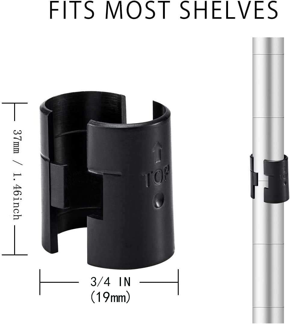 Wire Shelf Clips, Wire Shelving Shelf Lock Clips 25 Pairs 50 Pieces for 3/4"Post