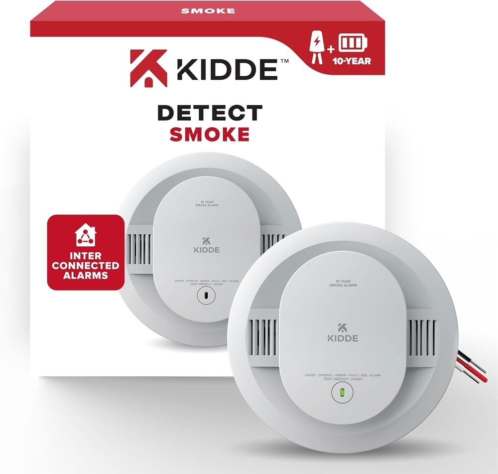 Kidde Detect 20SAR Interconnected Hardwired Smoke Alarm Backup Battery