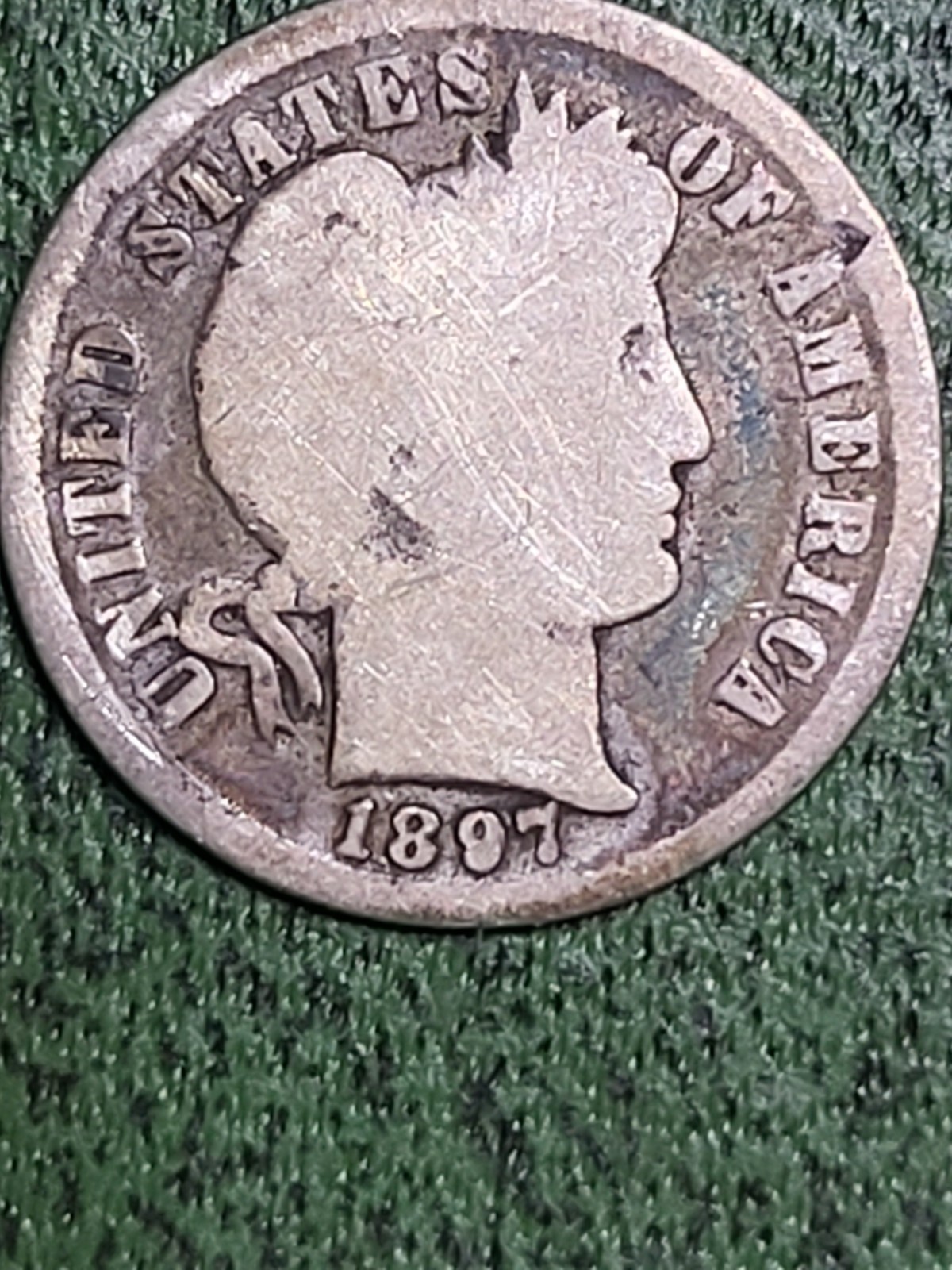 1897 Barber Dime Free Shipping