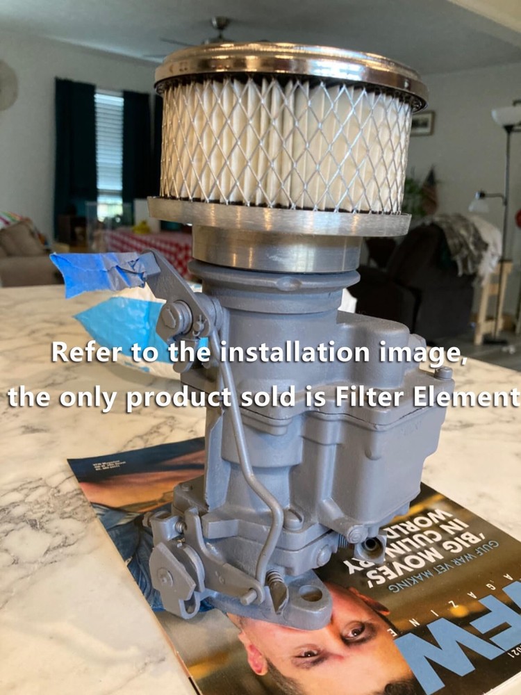 HIGH FLOW WASHABLE & REUSABLE ROUND AIR FILTER ELEMENT REPLACEMENT 4" X 2"
