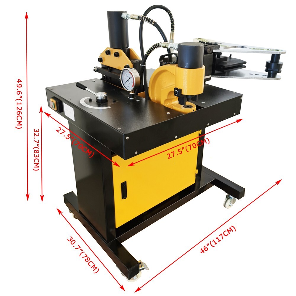 110V Electric Multi-function 4-in-1 Hydraulic Busbar Processor Bending Machine