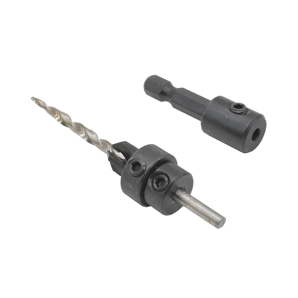 #6 Complete Countersink W/Taper Drill & Quick-Change 1/4" Hex Shank Adapter