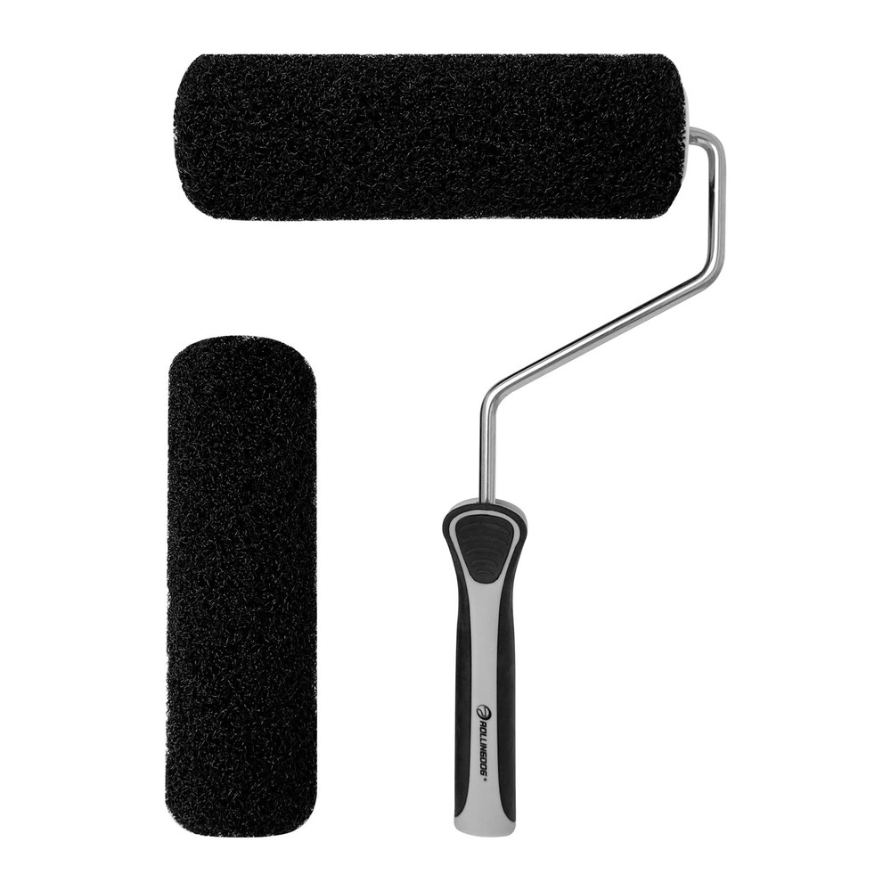 9" Drywall Compound Roller Set - Heavy Duty Texture Brush & 2 Roller Covers