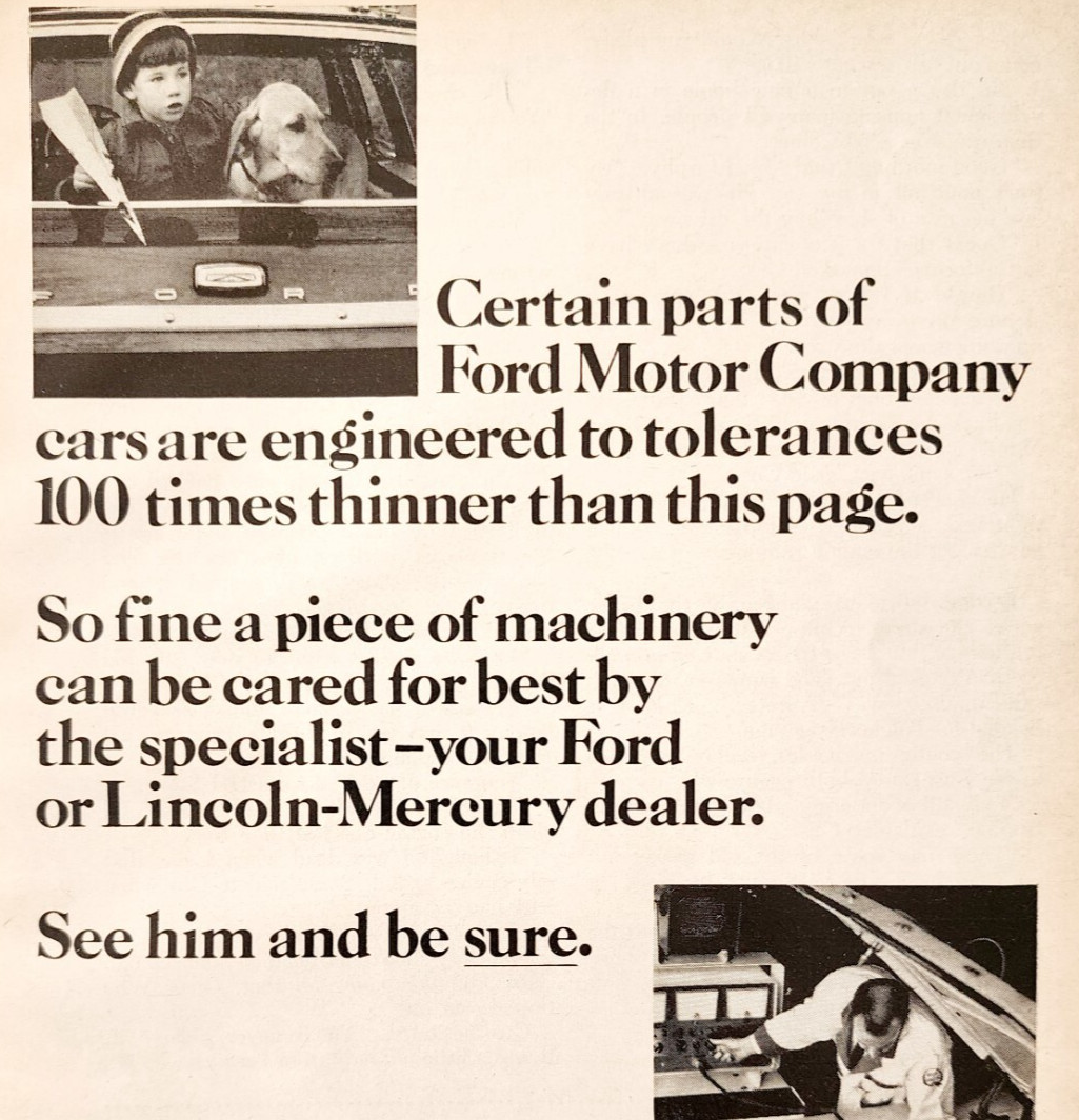 1966 Ford Motor Engineering Advertisement Automobilia Engines Vintage DWF27