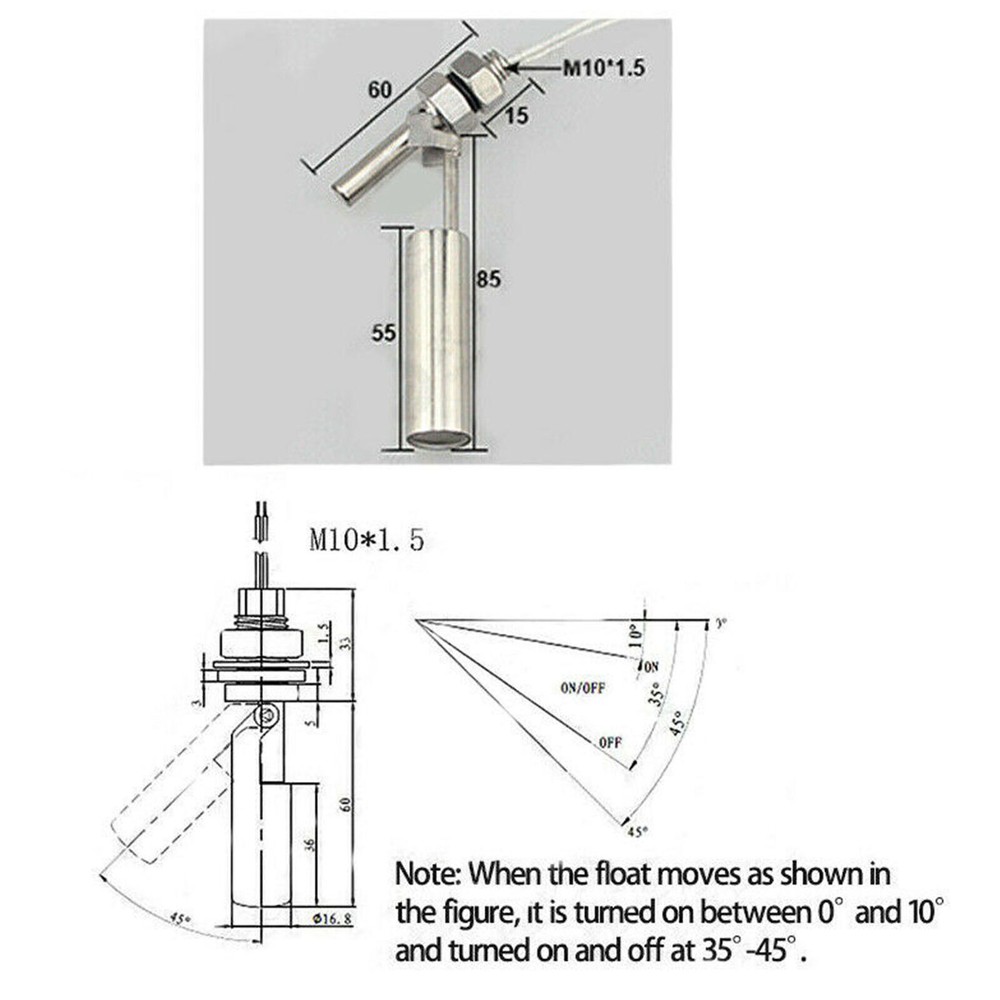Float switch M10 Level switch Fill level switch switch Sensor