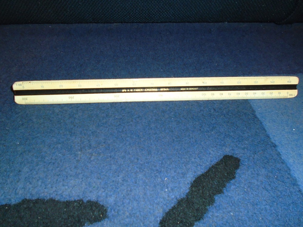 A.W. FABER-CASTELL 873c/c - GERMANY - ARCHITECT ENGINEERING TRIANGULAR RULER