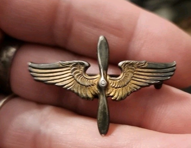Sterling ORIGINAL WWII US ARMY AIR CORPS FORCE OFFICER RANK INSIGNIA Truart Wing