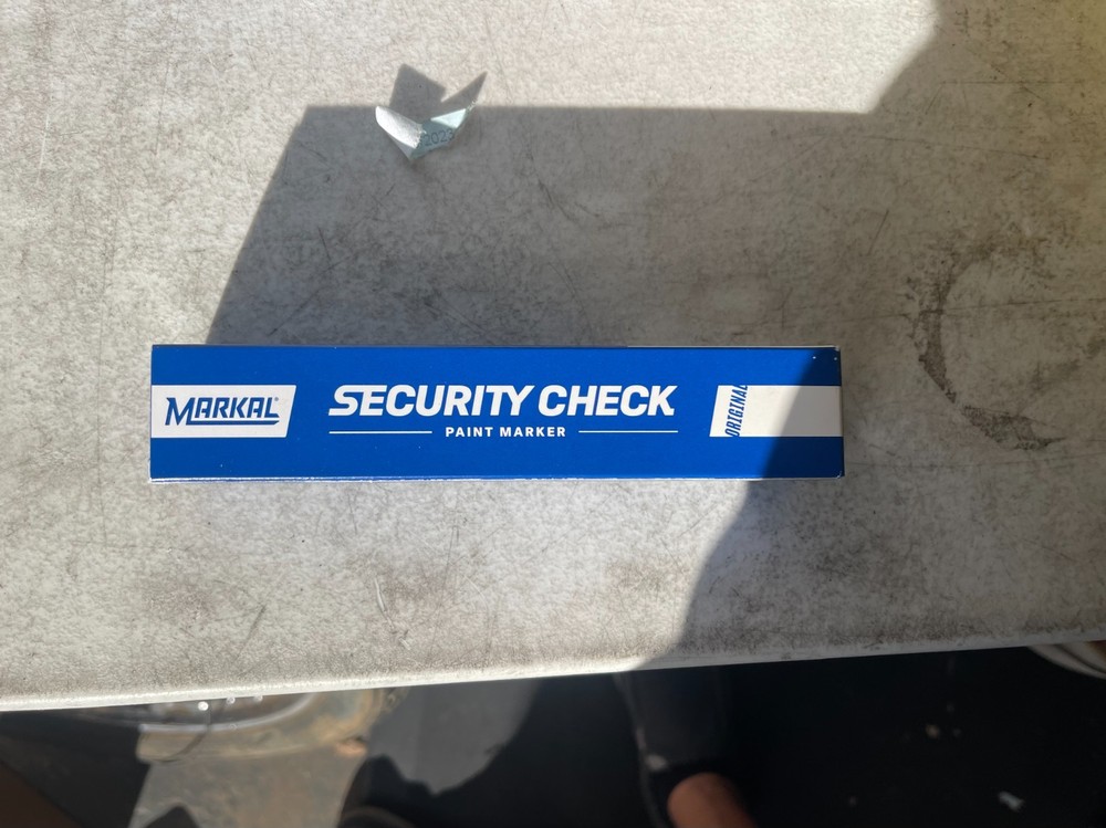 Markal Security Check Paint Marker Tamper-Proof NEW