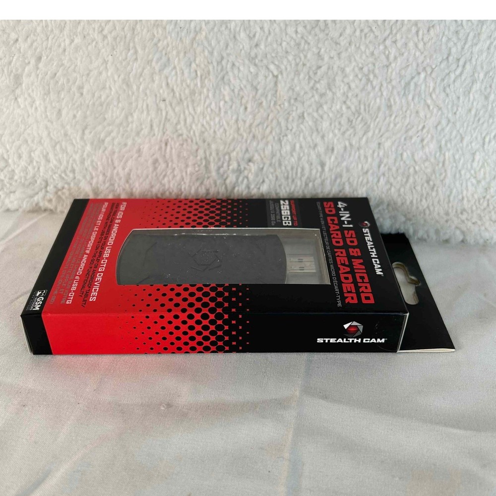 Stealth Cam 4-in-1 SD Micro SD Card Reader USB OTG for iOS Android Tablets New