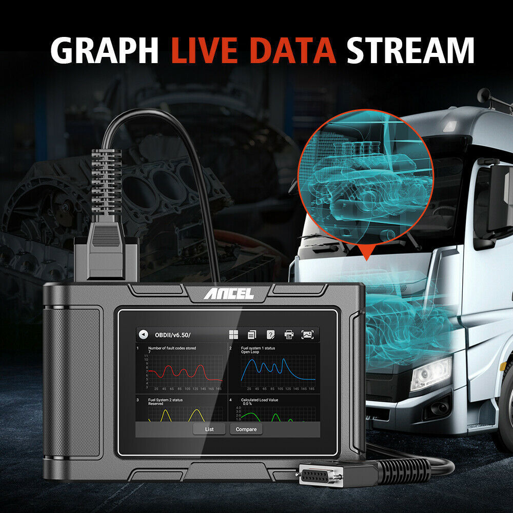 DIESEL TRUCK CODE READER SCANNER ALL SYSTEM DPF REGEN FOR CUMMINS PACCAR ENGINES