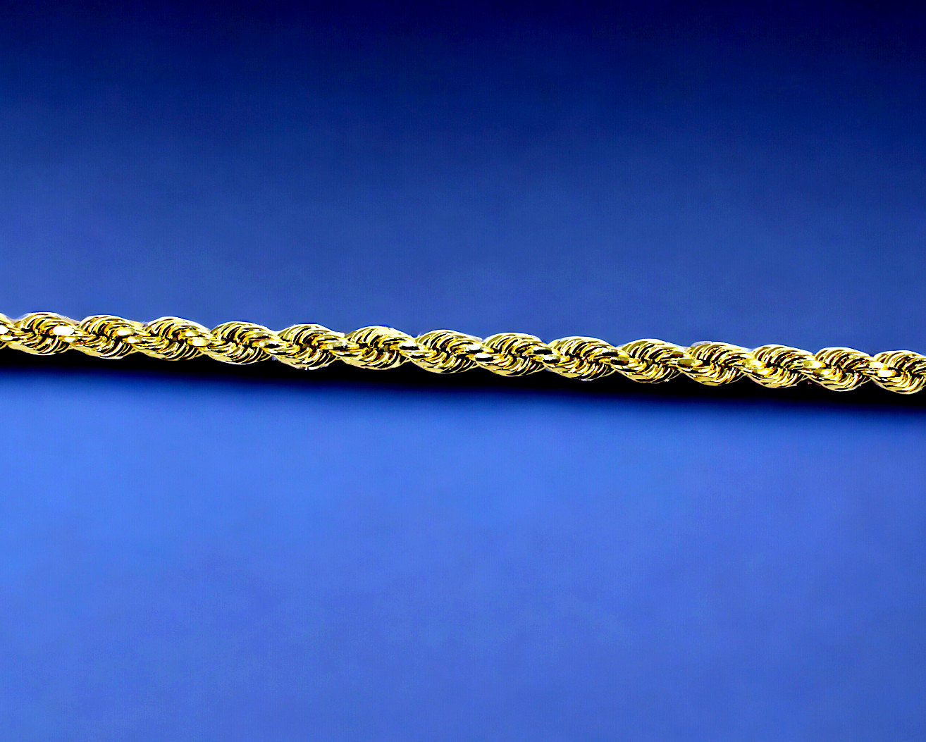 10K Yellow Gold Rope Necklace Bracelet Chain Diamond Cut 2mm-10mm 7"-30"