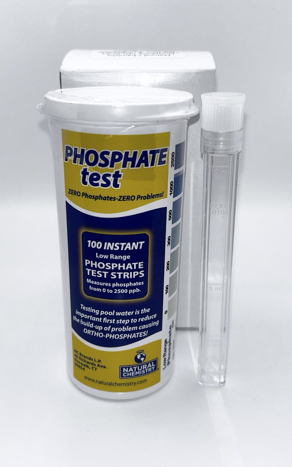Natural Chemistry Phosphate Test 100 Strips Exp 5/26 (Model #10080NCM)