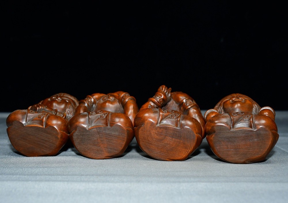 Exquisite Small Leaf Boxwood Four Not Monkey Ornament