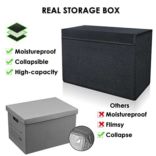 Comic Book Storage Box Collapsible Comic Box Comic Book Box with Handles