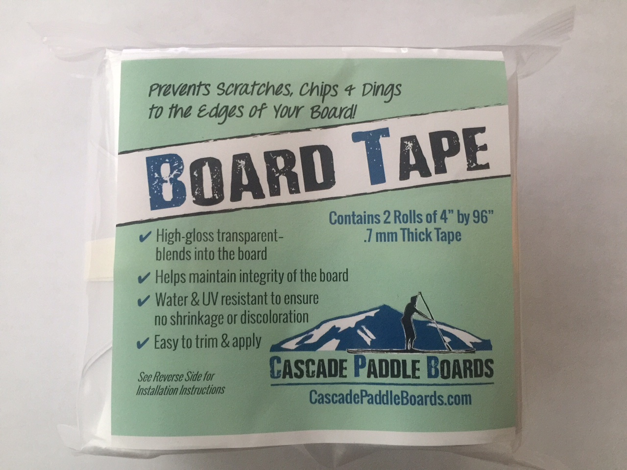 Premium Grade Clear SUP-Paddle Board Rail Protection Tape (2) 4" x 96"