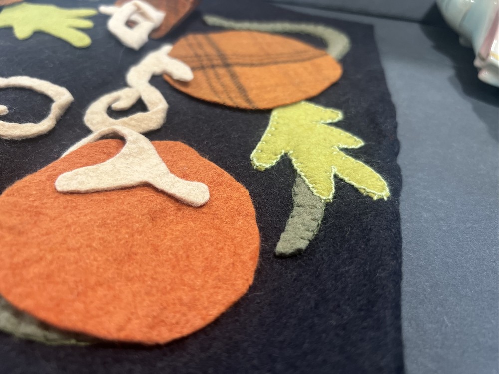 Ginger Sanchez "Gourd Harvest" Wool Embroidery Table Runner Pattern Project