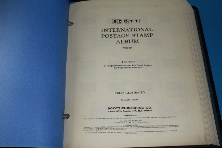 Scott International Blue Stamp Album 1940-1949 Pt 2A/2B Dustcover BlueLakeStamps