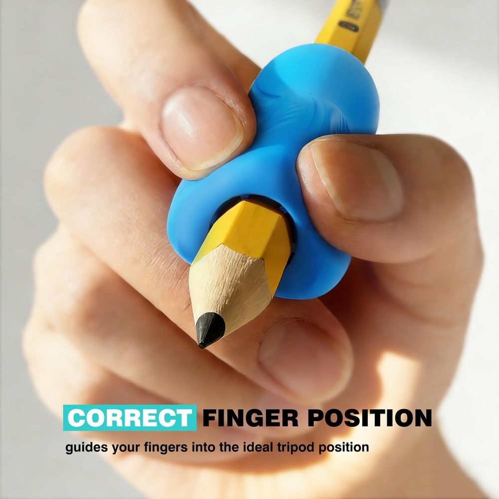 ELETIUO 6-Pack Pencil Grips,Ergonomic Triangular Design with Assorted Colors