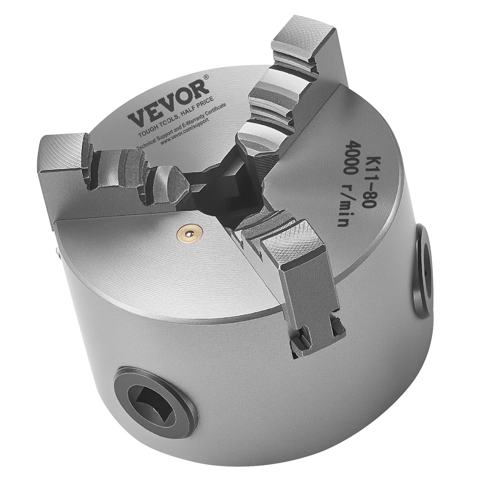 VEVOR 3 Inch 3-Jaw Self-Centering Lathe Chuck for Drilling Milling Machine 3D
