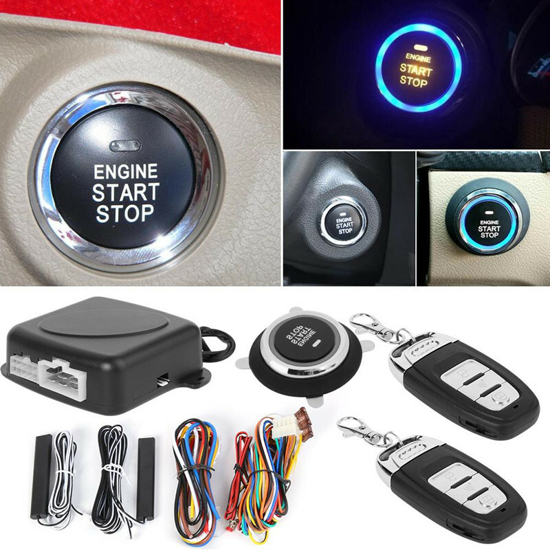Car Switch Keyless Entry Engine Alarm Push Button Remote Starter Stop System
