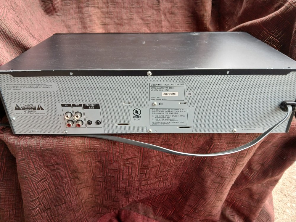 sony stereo cassette deck tc-we475