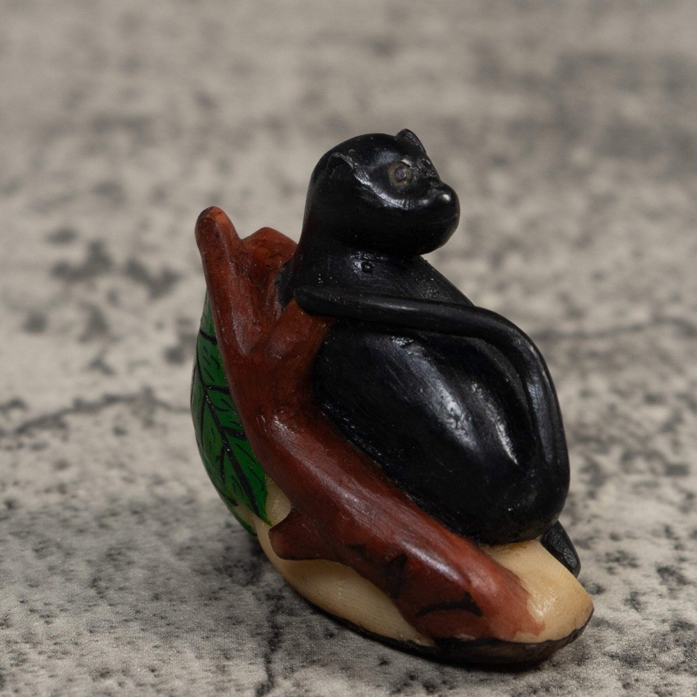 Black Howler Monkey Tagua Carving