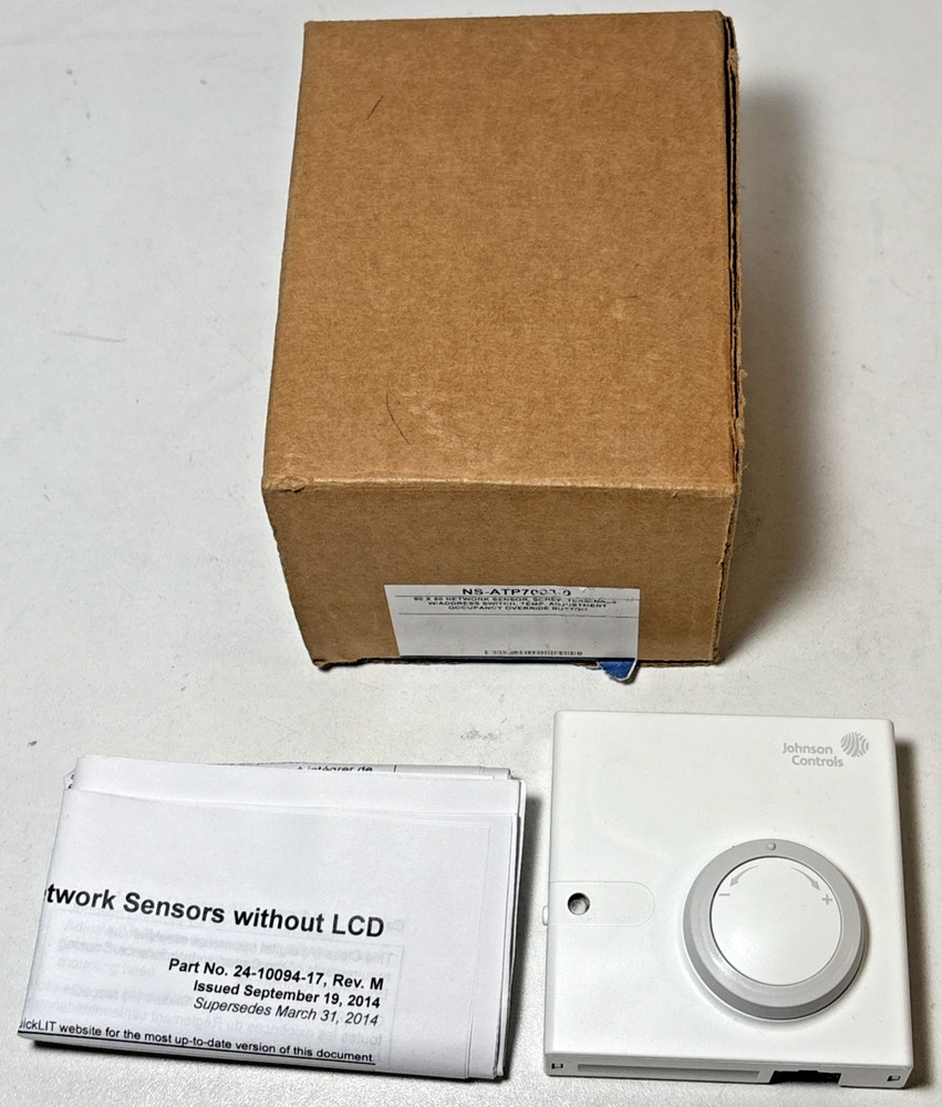 NEW Johnson Controls NS-ATP7003-0 Room Temp. Sensor 80x80 Network Sensor