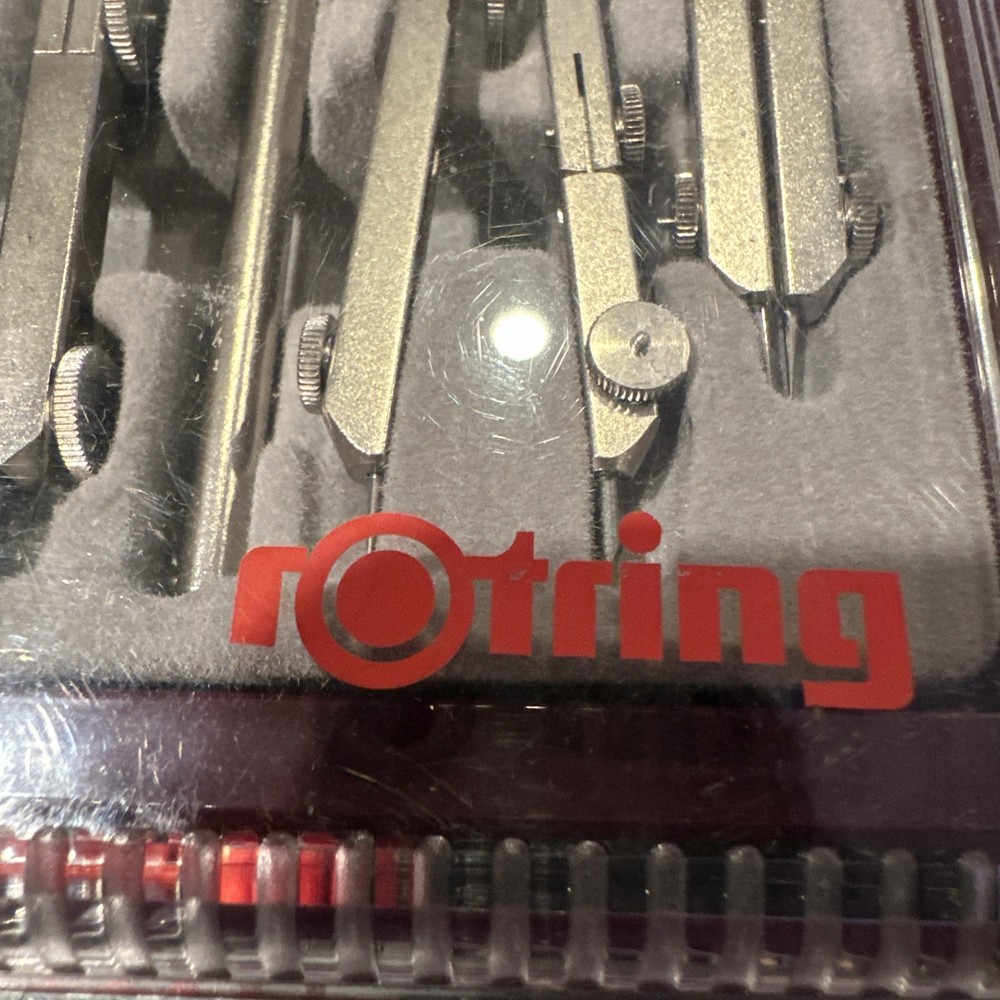 Rotring Drafting Tools Convex 7 pcs Compass Set in Case Germany
