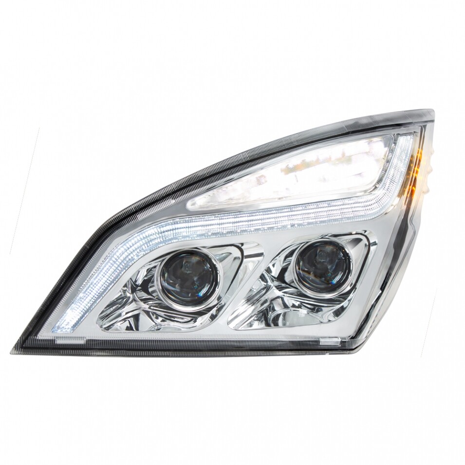 LED Projection Headlight w/ Position Light for Freightliner Cascadia - Driver
