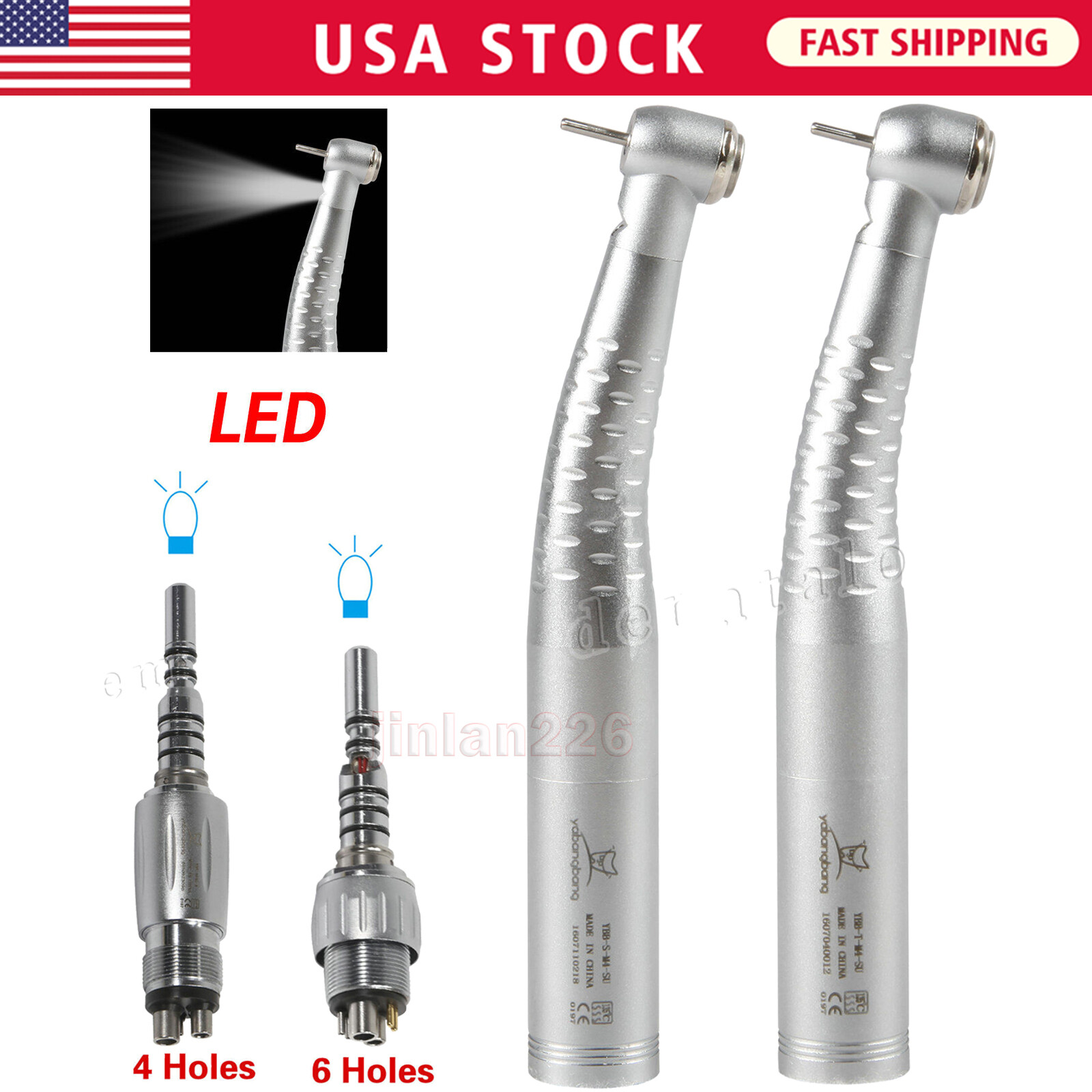 Dental High Speed Handpiece Fiber Optic LED For KaV Multiflex Coupler 4/6H