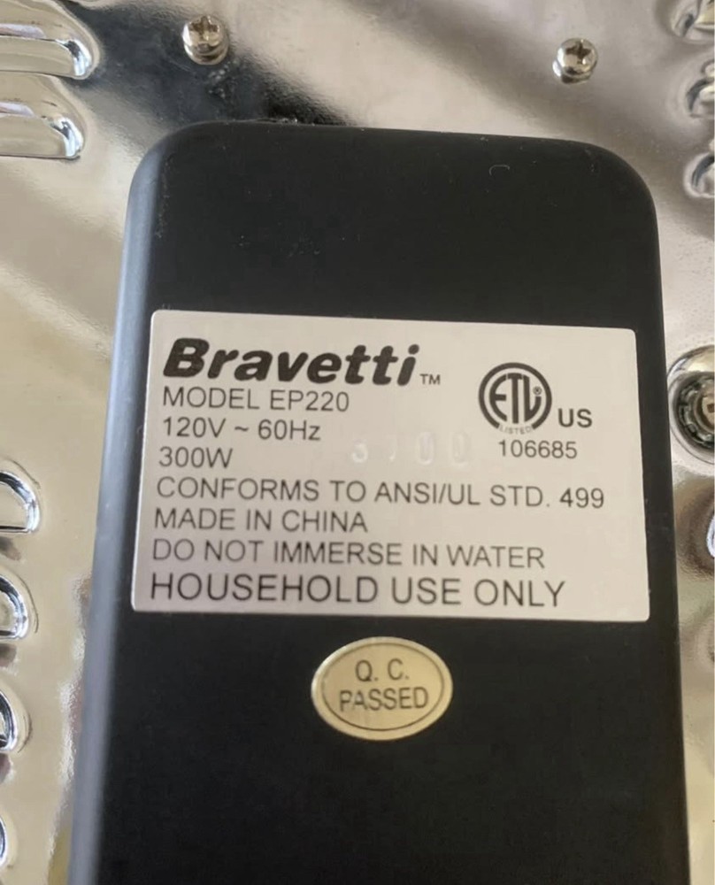 bravetti platinum pro ep-220 plate warmer