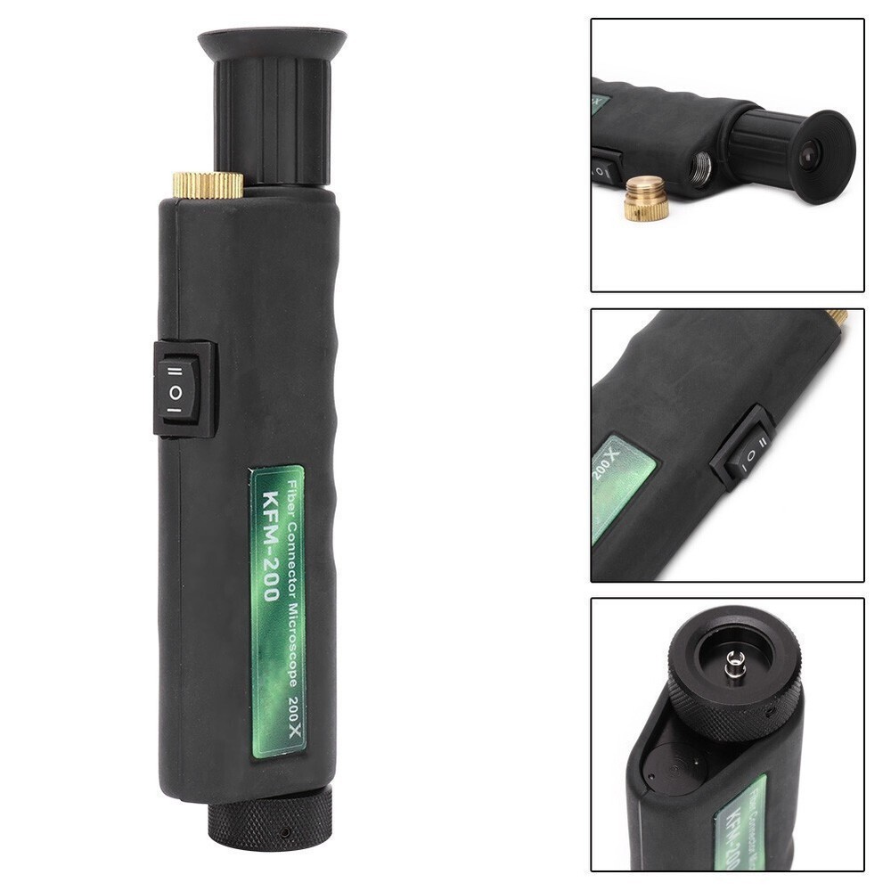 Handheld Optical Fiber Microscope Inspection Mini 200X 400x Magnification