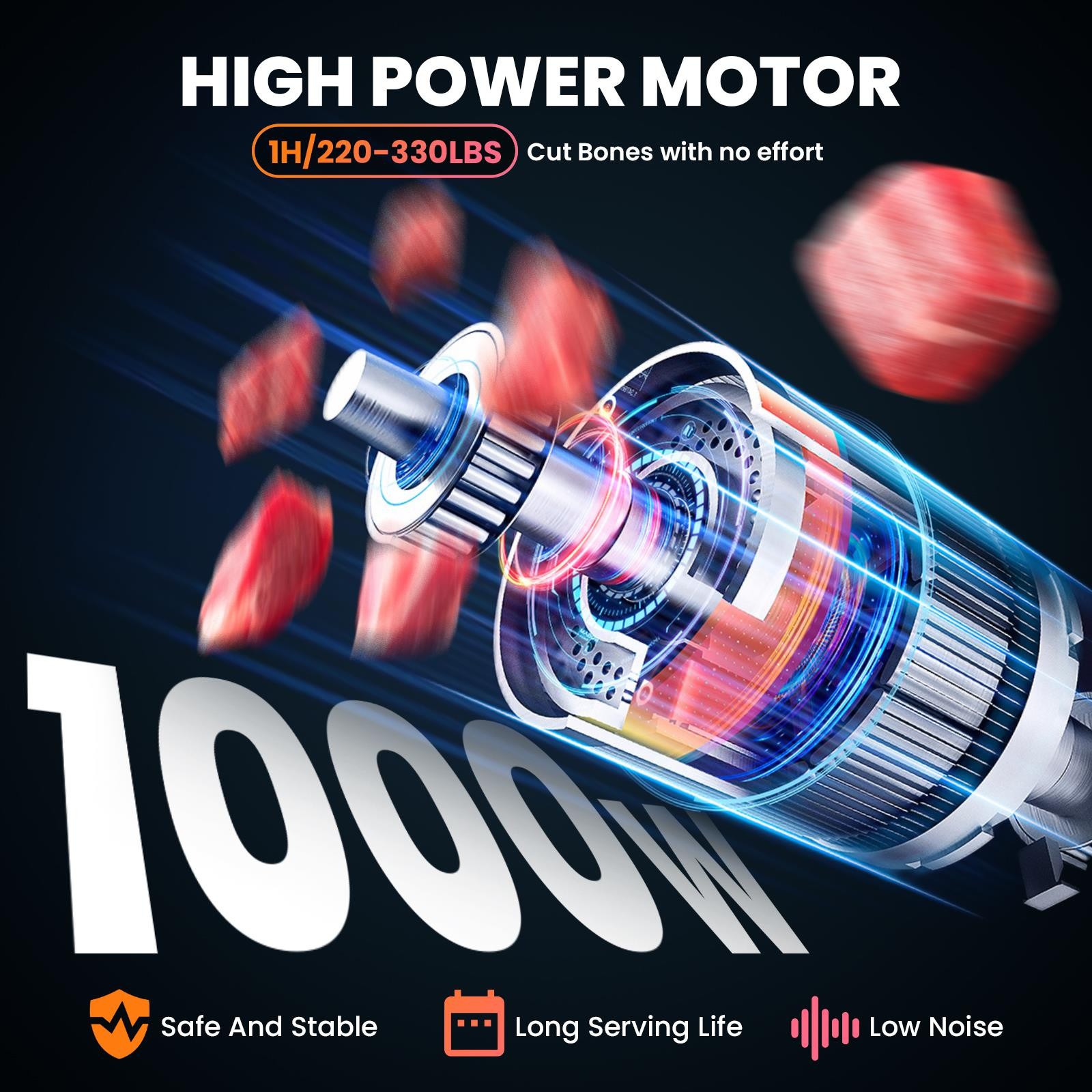 1000W Meat Saw Machine with 8 Saw Blades,Electric Bone Saw Machine