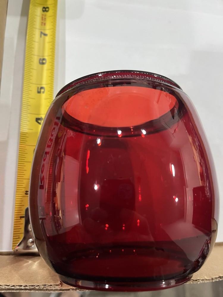 4" Red Glass Replacement Globe for Barn or Railroad Lantern