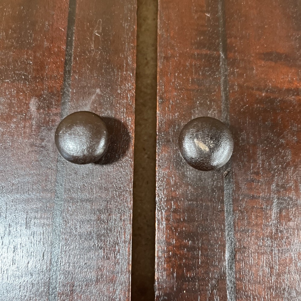 Sears Silvertone Phonograph record storage doors w/ brass hinges & screws