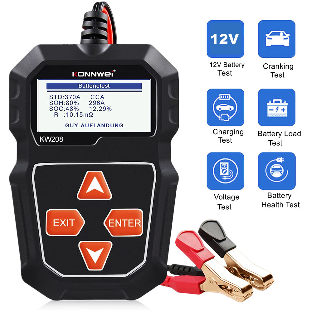 Digital 12V Battery Load Tester Bad Cell Detection Charging Cranking System Test