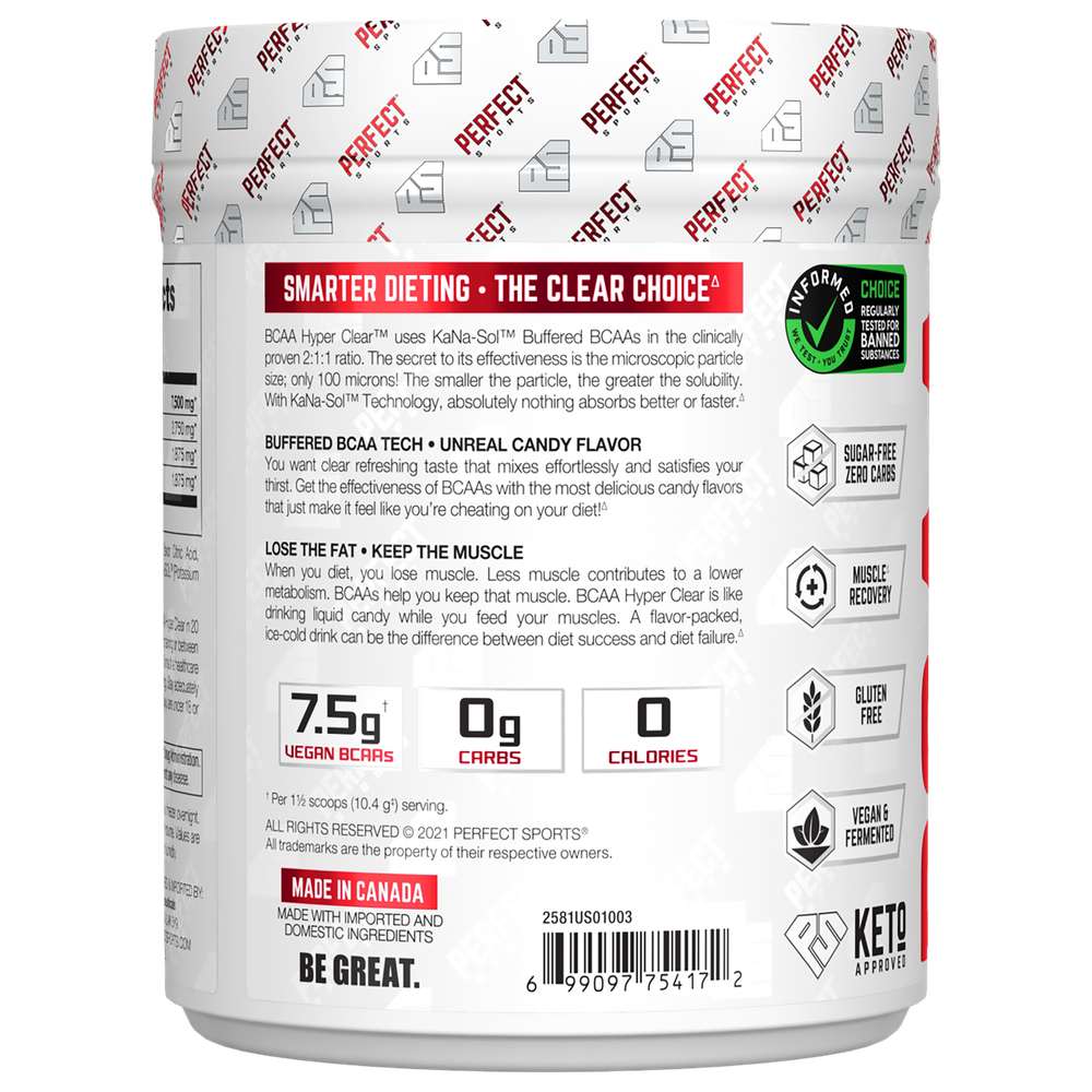 BCAA Hyper Clear, Intense Watermelon Candy, 10.9 oz (310 g)