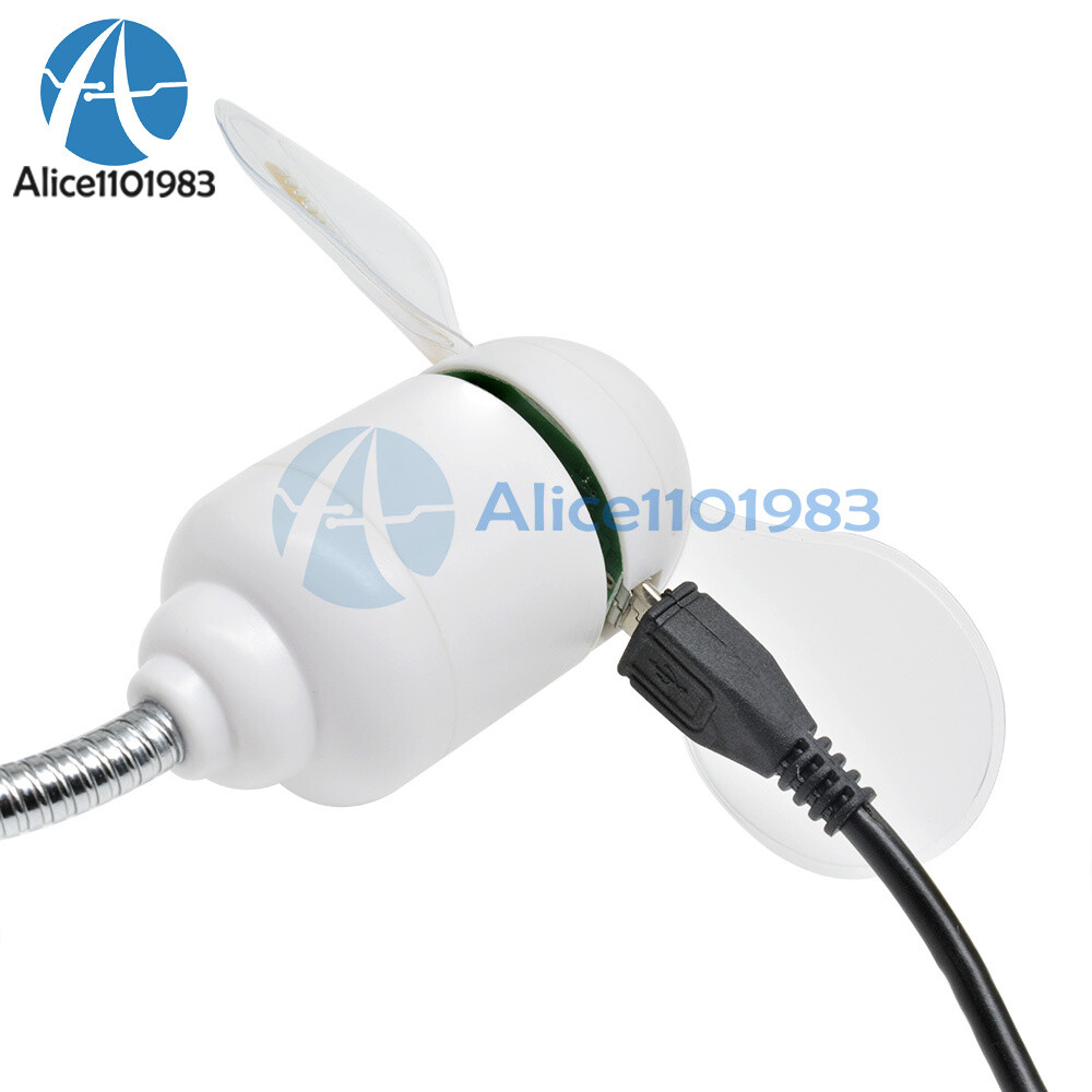 LED Fan Mini USB Powered Cooling Flashing Real Time Display Function