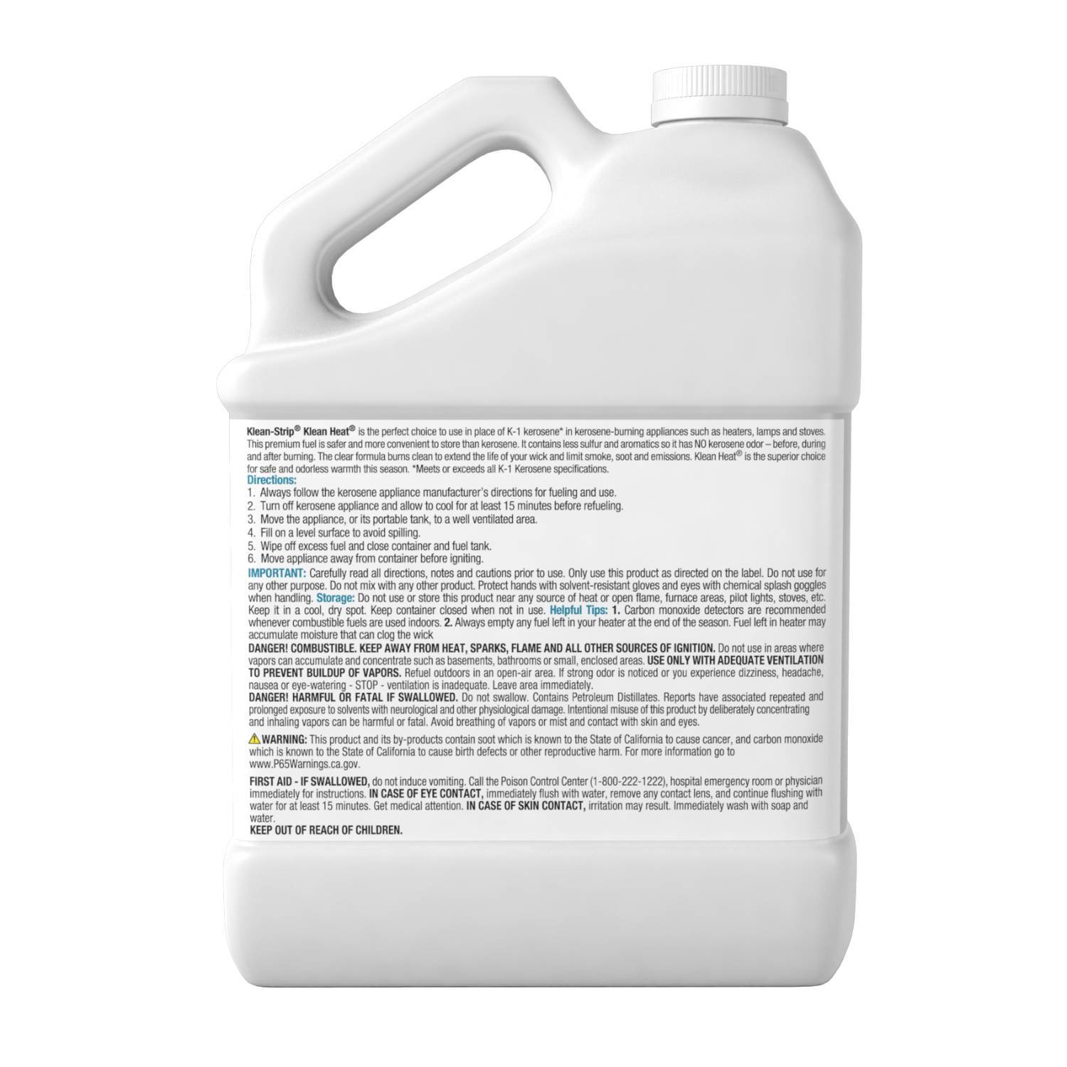 KleanHeat Lamp Fuel for Kerosene Heaters and Oil Lamps, Four 120 oz Jugs