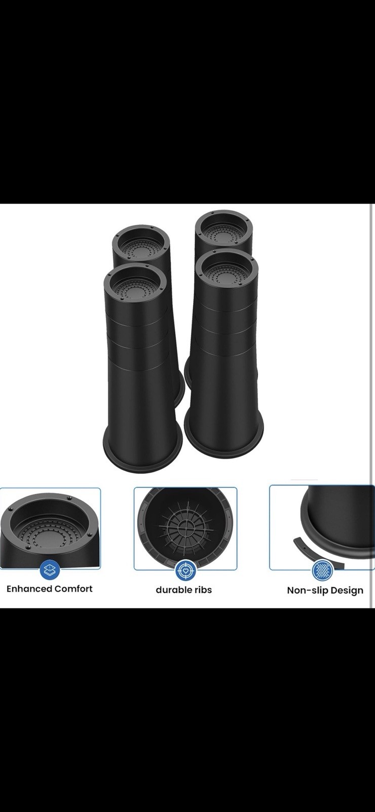 Bed Risers 14 Inch Heavy Duty, Elevation in Heights 8/9.8/11.6 or 13.4 New