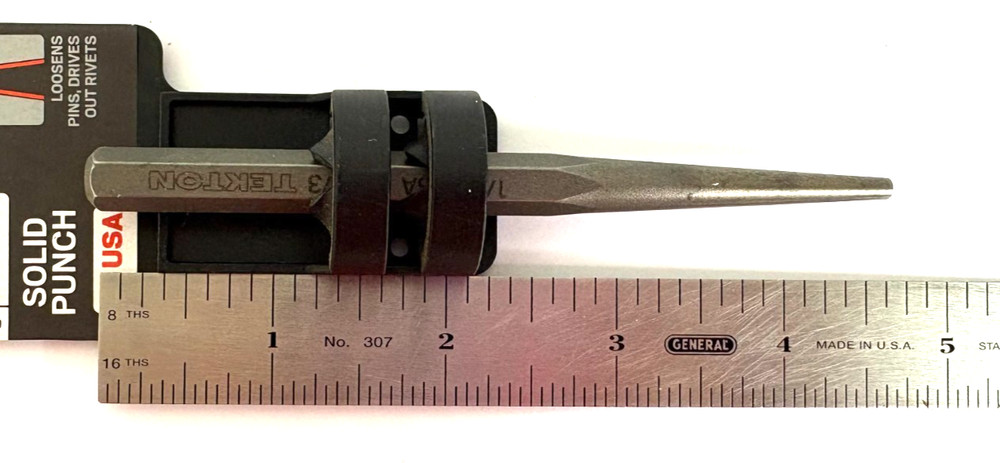 1/8" TEKTON 66073 SOLID PUNCH 4-1/2" LONG USA