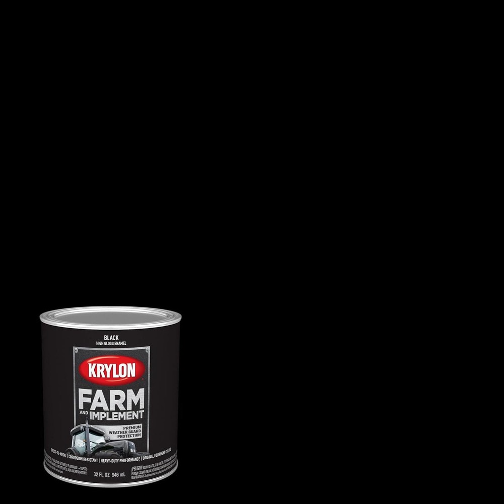 Krylon 2020 Gloss Black Farm & Implement Quart
