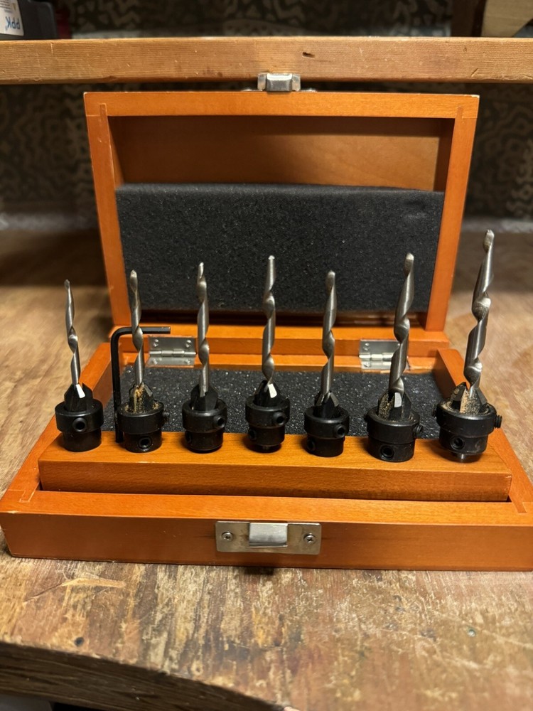 Countersink woodworking Drill Bit tools Set With Box