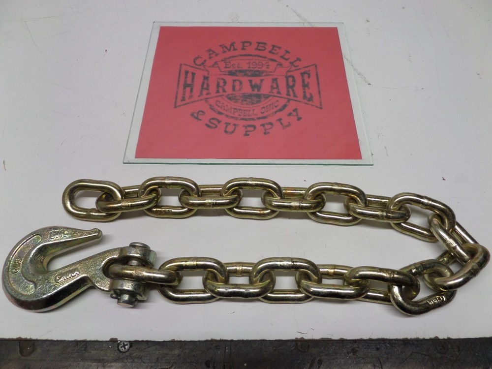 Auto Body Frame Machine Pull Chain 3/8" x 2' Grade 70 with 3/8' Grab Hook