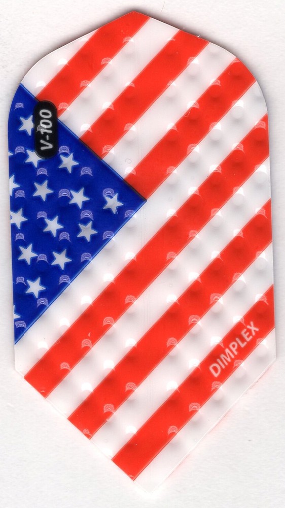 OLD GLORY Slim Dimplex Dart Flights: 3 per set