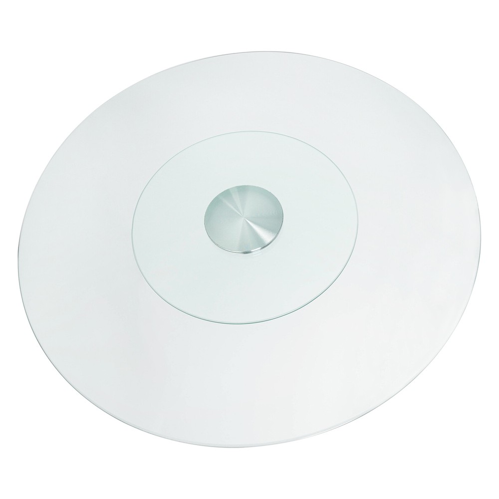 Round Glass Turntable Dining Table Tabletop 360-Degree Rotating Serving Tray