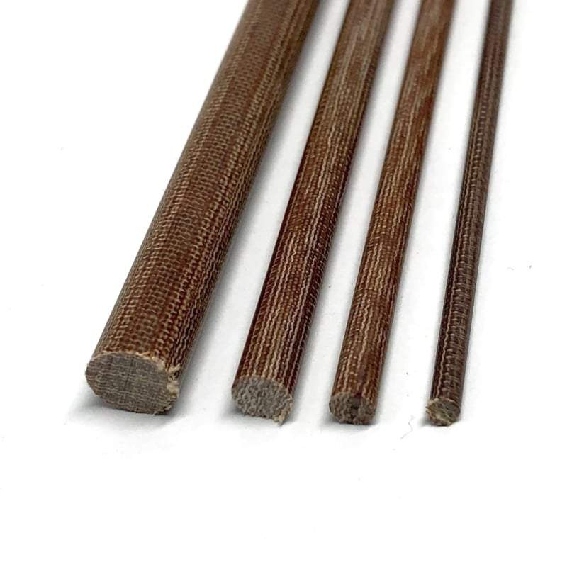 Natural Brown Canvas Micarta- Solid Round Rod- Various Sizes- 1pc