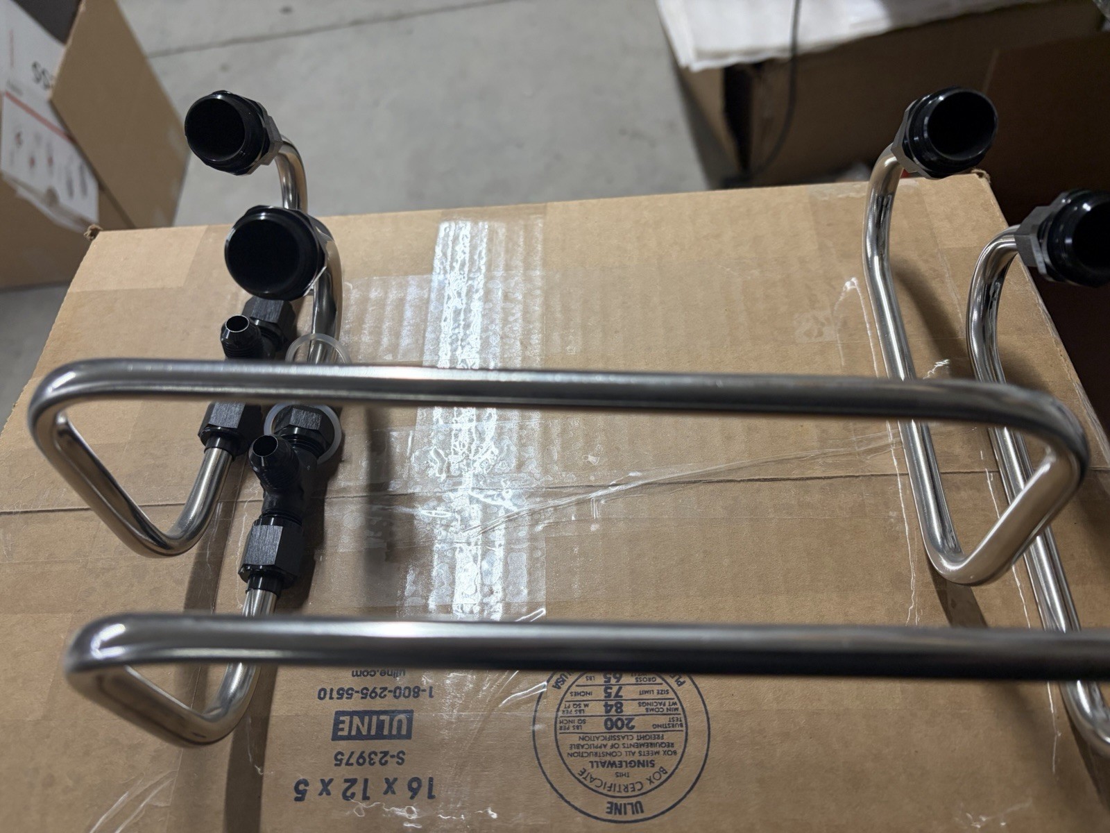 Mooneyham Blowers Holley carb stainless side saddle fuel lines Blower Tunnel ram